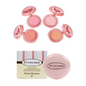 RIVECOWE Shine Blusher, fard à joues 5g (01 Shine Pink), poudre scintillante longue durée, à base de plantes, imperméable, hydratante - Product Image 4