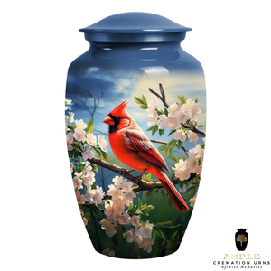 Urnes de crémation en métal de qualité supérieure Colibri Urnes commémoratives en aluminium fabriquées à la main Joint étanche à graver avec sac en velours - Product Image 3