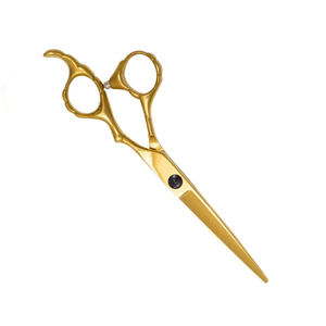 Ciseaux de coiffure avec poignée de dragon Ciseaux de coiffeur couleur or avec repose-doigts fixes pour la beauté - Product Image 3