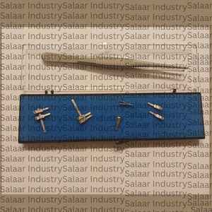 Juego de 7 Instrumentos de Microcirugía, Pinzas Vasculares Atramáticas Planas Sin Dientes Tipo Acland con Pinzas de Algodón, Pinza Microvascular - Product Image 1