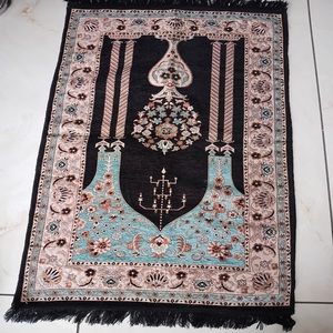 Tapis de prière islamique moderne en polyester Janamaz Tissu doux pliable antidérapant imprimé Tapis de prière Sac lavable anti-dérapant Voyage - Product Image 2