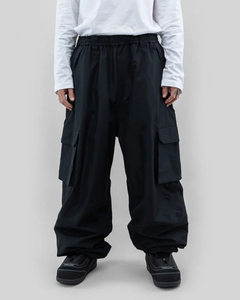 Pantalones Cargo de Algodón Negro Personalizados al por Mayor para Hombre, con Bolsillos Grandes, Cordón Ajustable, Multibolsillos, Estilo Holgado, Hip Hop, Cintura Media - Product Image 1