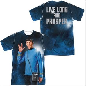 Star Trek Spock Live a sublimazione stampa in poliestere per adulti <span class=keywords><strong>T</strong></span>-<span class=keywords><strong>Shirt</strong></span> da palestra <span class=keywords><strong>T</strong></span>-<span class=keywords><strong>Shirt</strong></span> che vende la migliore qualità del cotone 100% - Product Image 3