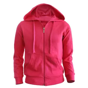 Damen Zip Up Langarm Hoodie Beste Qualität Vergleichs preis 100% Baumwolle Fabrik Hersteller Best Design Pullover