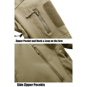 Nouvelle arrivée Veste softshell pour homme Col montant Impression de logo personnalisée Manches longues Meilleure conception Toile Nylon Polyester Matériel - Product Image 4