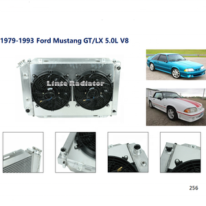 ALÜMİNYUM RADYATÖR-1979 Ford Mustang GT/LX V8 V8 için tüm 1993 ve kefen fanı LINTE - Product Image 2