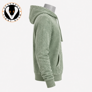 Sweat à capuche délavé pour femme, aspect vintage, matière douce, coupe décontractée, streetwear quotidien, écologique, logo frontal - Product Image 2