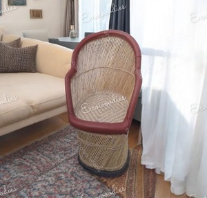 Kreatives Design Bambus Cane Stuhl Wicker Sitz Boho Möbel Umwelt freundliche Indoor Outdoor Relax ing Lounge Langlebig Traditionell