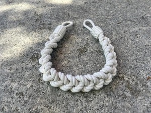 White Curtain Tie-back - Holdback Curtain <b>TieBack</b> - Nautical Decor - Cotton Rope - Decor Curtains - Product Image 3