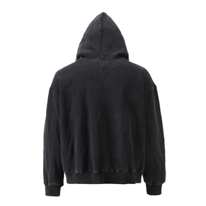 Sudadera con capucha de invierno con cremallera completa de algodón para hombre de último diseño, ropa de calle ligera con su logotipo, sudaderas con capucha con estampado sólido para hombre - Product Image 2