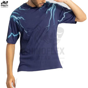 T-shirts pour hommes de haute qualité avec impression sérigraphique, style formel, en tissu épais, avec bordure contrastante, en gros, à vendre - Product Image 3