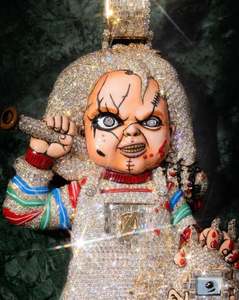 Pendentif Homme Plaqué Or Diamant VVS Glacé en Argent Sterling 925, Chaîne Luminescente Personnalisée, Breloque Hip Hop Fine, Bijou Testé - Product Image 2