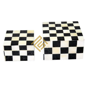 Artículo de regalo de hueso de cuerno Caja de fregona única Artículo de artesanía india Más vendido Logotipo personalizado Embalaje Collar Joyas Cajas decorativas - Product Image 4