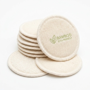 Tampons démaquillants réutilisables en bambou écologiques, qualité supérieure, vente en gros, qualité professionnelle - Product Image 1