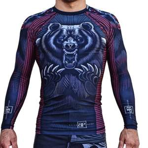 Camisa de compresión Anti-UV de la mejor calidad para hombres Protección de pantalla solar Ropa estampada BJJ corto para mujeres Rash Guard-Venta al por mayor - Product Image 2