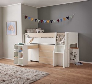 Lit superposé en bois massif durable et peu encombrant de style moderne italien TRIHO THF-1059 pour la chambre à coucher - Product Image 6