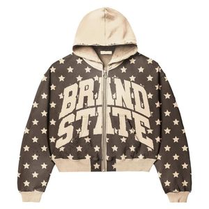 Streetwear personnalisé lavé sale Sweat à capuche pour homme 100% coton épais Slim Fit DTG imprimé de haute qualité - Product Image 1