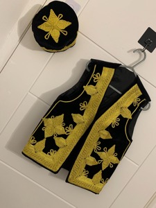 Gilet afghan traditionnel brodé pour hommes pour mariage et fête Veste sans manches ethnique en tissu de velours - Product Image 4