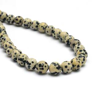 Cadena de Cuentas de Ojo de Gato Dálmata Natural, 15 Pulgadas, Pulido Redondo, 8 mm, Facetado, Piedra Suelta, Tamaño del Orificio de 0.8 mm, para Fabricación de Joyas - Product Image 2