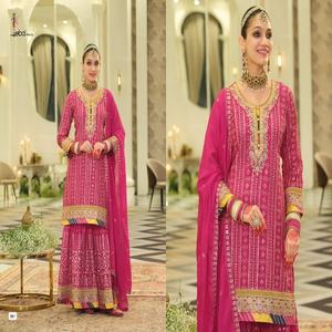 Chinon elegante con bordado Salwar Suit mujer moda fabricante y proveedor de Surat - Product Image 1