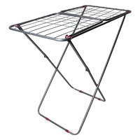 Séchoir à linge pliable Kanat Silver, robuste, écologique, avec structure en acier compacte, style papillon, capacité de 14,5 m, efficace