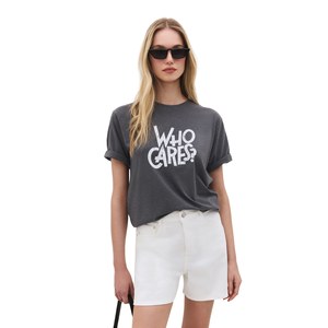 T-shirt décontracté à manches courtes, col rond, 100% coton, coupe classique - Product Image 2