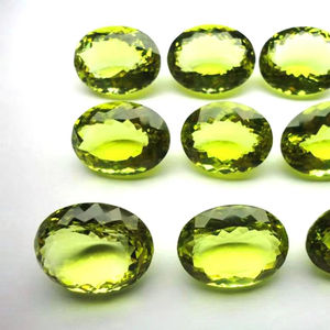 Impresionante piedra preciosa de cuarzo limón forma ovalada tamaño personalizado suelto precioso verde oro limón cuarzo piedra de corte facetado - Product Image 1