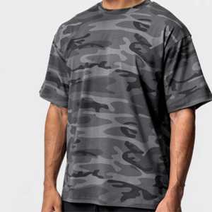 T-Shirt Homme Camo Coupe Ample Surdimensionné Coton Polyester Streetwear Sublimation Camo Imprimé Manches Courtes Décontracté Respirant Tee - Product Image 6