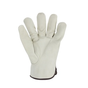 Guantes de conductor de cuero de vaca Guantes de trabajo de seguridad de construcción industrial duraderos para conductores y trabajadores Uso general - Product Image 1