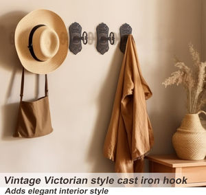 Personalizado Vintage Ferro Fundido Casaco Ganchos Rústico Home Decor Wall <span class=keywords><strong>Hanger</strong></span> para Casacos Chave Sacos Toalhas Vitoriano Esqueleto Key Metal Crafts - Product Image 3