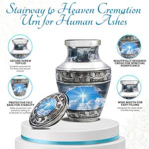 Urna de Cremación Artesanal, Mini Cruz de Aluminio, Recuerdo del Cielo, Pequeña, Tradicional, para Cenizas Funerarias, Suministros Al por Mayor - Product Image 4