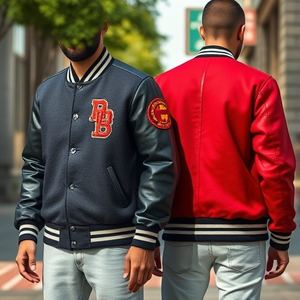 Chaqueta universitaria fabricada en Pakistán con mangas de tela de algodón, logotipo personalizado, disponible en todos los tamaños, proveedor OEM, buen precio, venta al por mayor - Product Image 4