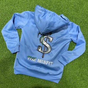 Fabricante de ropa Hombres Sudadera con capucha personalizada Logotipo personalizado Diseño Hombres Sudadera con capucha de lana de poliéster de moda - Product Image 3