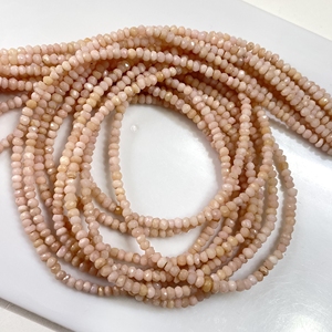 Perles en forme de rondelle à facettes en opale rose de haute qualité perles en pierre naturelle pour la fabrication de bijoux - Product Image 5