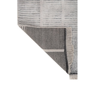 Alfombra Kavi Ivory de Lana y Seda de Bambú Anudada a Mano, Diseño Teoría del Caos, Rectángulo Geométrico para Sala de Estar, Pasillo, Esk-1522 - Product Image 5