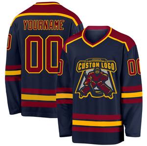 Jersey de Hockey sobre Hielo Personalizado con Transferencia Térmica, 100% Poliéster, Antibacteriano, Secado Rápido, Unisex, Adulto, OEM, Venta al Por Mayor - Product Image 4