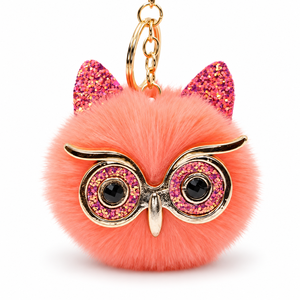 <span class=keywords><strong>Porte</strong></span>-<span class=keywords><strong>clés</strong></span> créatif 2027 en forme de hibou aux grands yeux, avec boule de poils, pendentif de sac en peluche, cadeau promotionnel pour femme, <span class=keywords><strong>porte</strong></span>-<span class=keywords><strong>clés</strong></span> en métal - Product Image 6