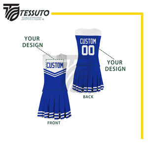 El mejor precio Uniforme de animadora sin mangas Venta caliente Sublimación Uniformes profesionales Diseño de buena calidad Uniforme de animadora - Product Image 4