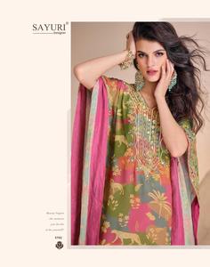 Shalwar Kameez de Invierno con Bordado de Tulipanes Hecho a Mano, Estilo Indio, Viscosa, Crepé, Seda, Organza, Gota Patti, Kaftan, Ropa Formal - Product Image 4