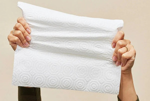 Rollo de Toallas de Papel Multifuncionales Blancas de 3 Capas, Pulpa de Madera Virgen Absorbente, Papel Absorbente para Limpieza de Cocina, para el Hogar, Restaurantes y Servicios de Catering - Product Image 2