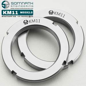 Tuercas de bloqueo KM11 de alta calidad M55X2 Tuerca de bloqueo de eje de cojinete métrico de precisión para montaje seguro de acero inoxidable - Product Image 3