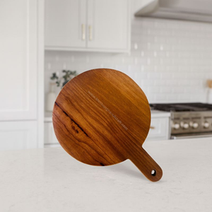 Tabla de Cortar de Madera de Caucho con Mango al por Mayor |   Logotipo Personalizado OEM Disponible - Product Image 5