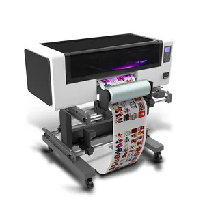 High Quality 30cm UV DTF Printer with 3 TX800 Printheads with Integrated Printing and Lamination for Crystal Printing