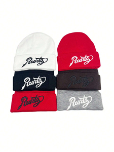 Opulentos gorros de otoño e invierno al por mayor para hombres y mujeres, tejido de lana con puños de punto exquisitamente cálido, - Product Image 2