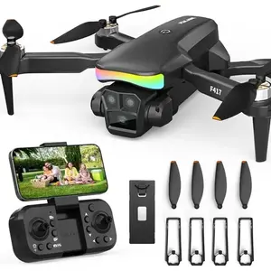 F417 1080P RGB LED Light <b>Drone</b> with Remote Control Electric 90° Motor for <b>Beginners</b> and Adults - Product Image 1