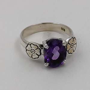 Navya <b>Craft</b> 925 Solid Sterling Silver Amethyst Women's <b>Ring</b> Sizes 4 14 Christmas Anniversary Birthday Valentine Day Gift for - Product Image 4