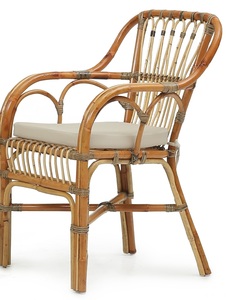 Balcony Skin <b>Armchair</b> Handmade Rattan Stylish Comfortable for Living Room Apartment Hotel Indoor Outdoor Use Handwoven - Product Image 2