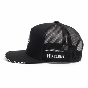 Gorra Trucker Personalizada Bordada con Diseño de Diamantes a Cuadros, Malla Frontal y Parte Trasera de Sarga, Gorra Snapback de Carreras, Venta al por Mayor OEM - Product Image 3