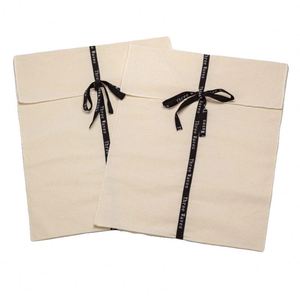 Emballage cadeau personnalisé en coton biologique naturel, motif géométrique, sac anti-poussière pour sac à main, vêtements, t-shirts, logo personnalisé - Product Image 1
