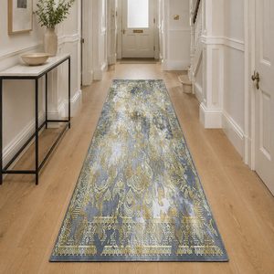 Tapis de salon en chenille antidérapant, imprimé numérique effet marbre multicolore neutre, lavable en machine, vente en gros RUGS DEPOT LXDP-0286 - Product Image 5